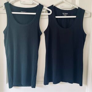 Set of 2 Basic Black Tank Tops, Small